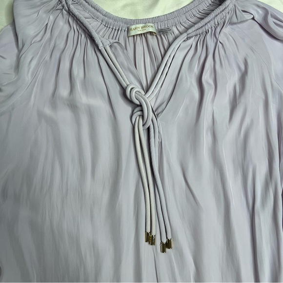 Ramy Brook Reggie Peasant Blouse in Pale Lavender Size XXL - Picture 4 of 13